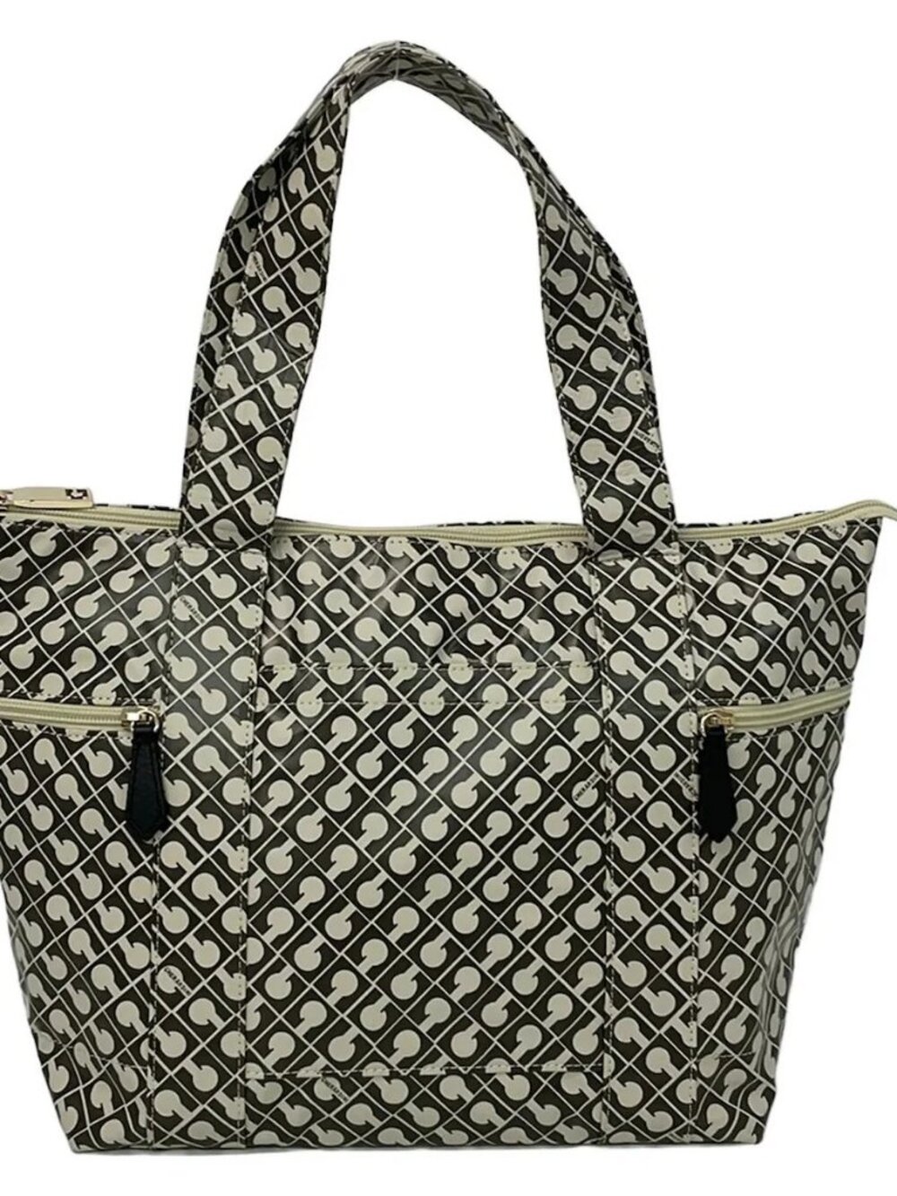 GHERARDINI Dark Gray Beige PVC Handbag